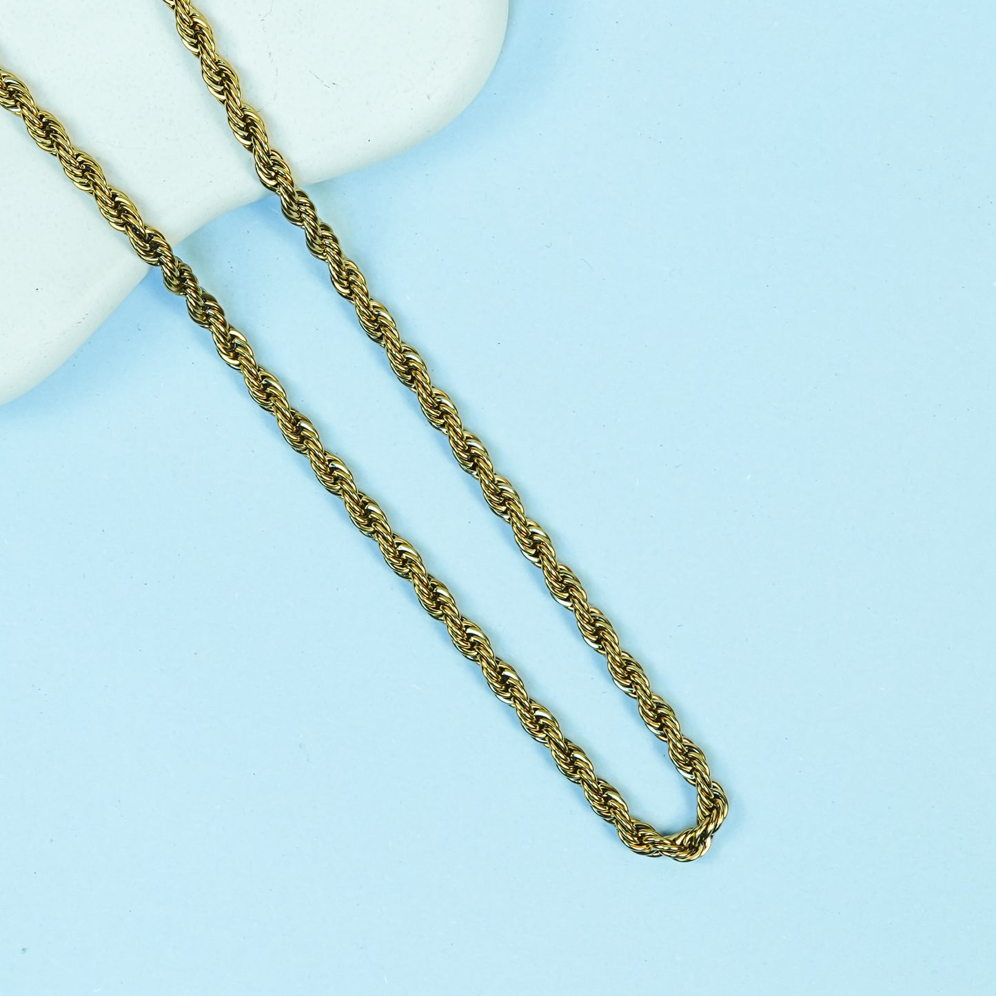 Aanura Men's Gold-Plated Twist Chain