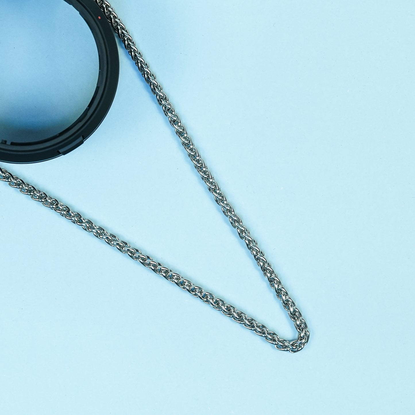 Aanura Silver Rope Chain for Men