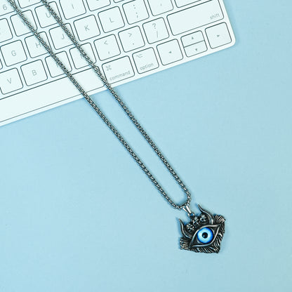 Aanura Men's Evil Eye Pendant Necklace