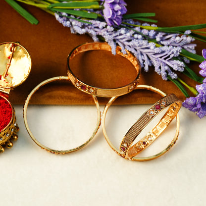 Aanura Gold Plated Minimal Heritage Bangle