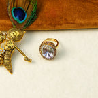 18K Gold Plated Crystal Statement Anti-Tarnish Waterproof Ring