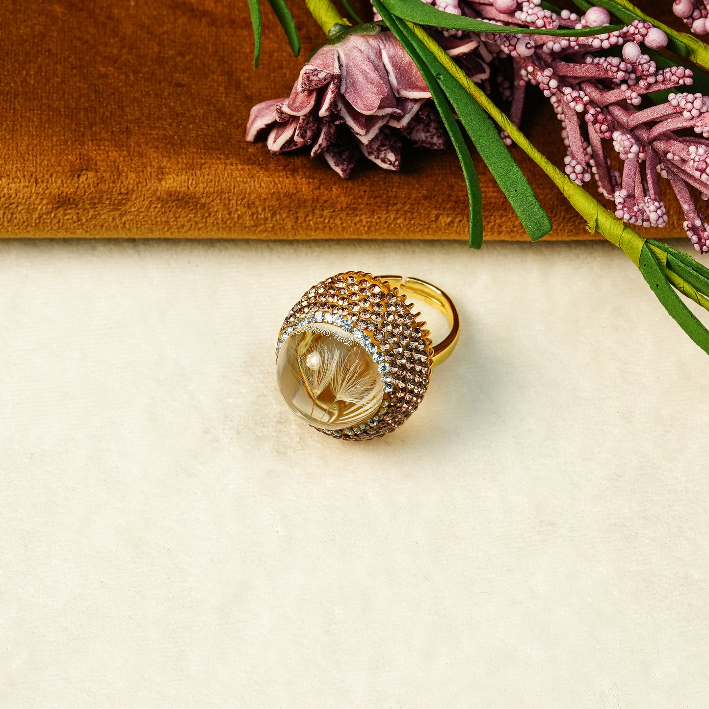 Aanura Gold Stainless Steel Dome Ring