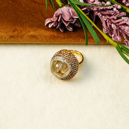 Aanura Gold Stainless Steel Dome Ring