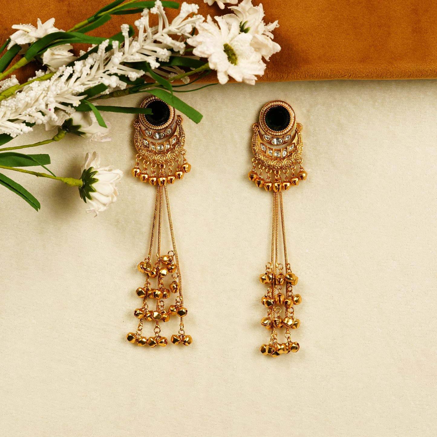 Aanura Gold Plated Chandrika Drop Earrings