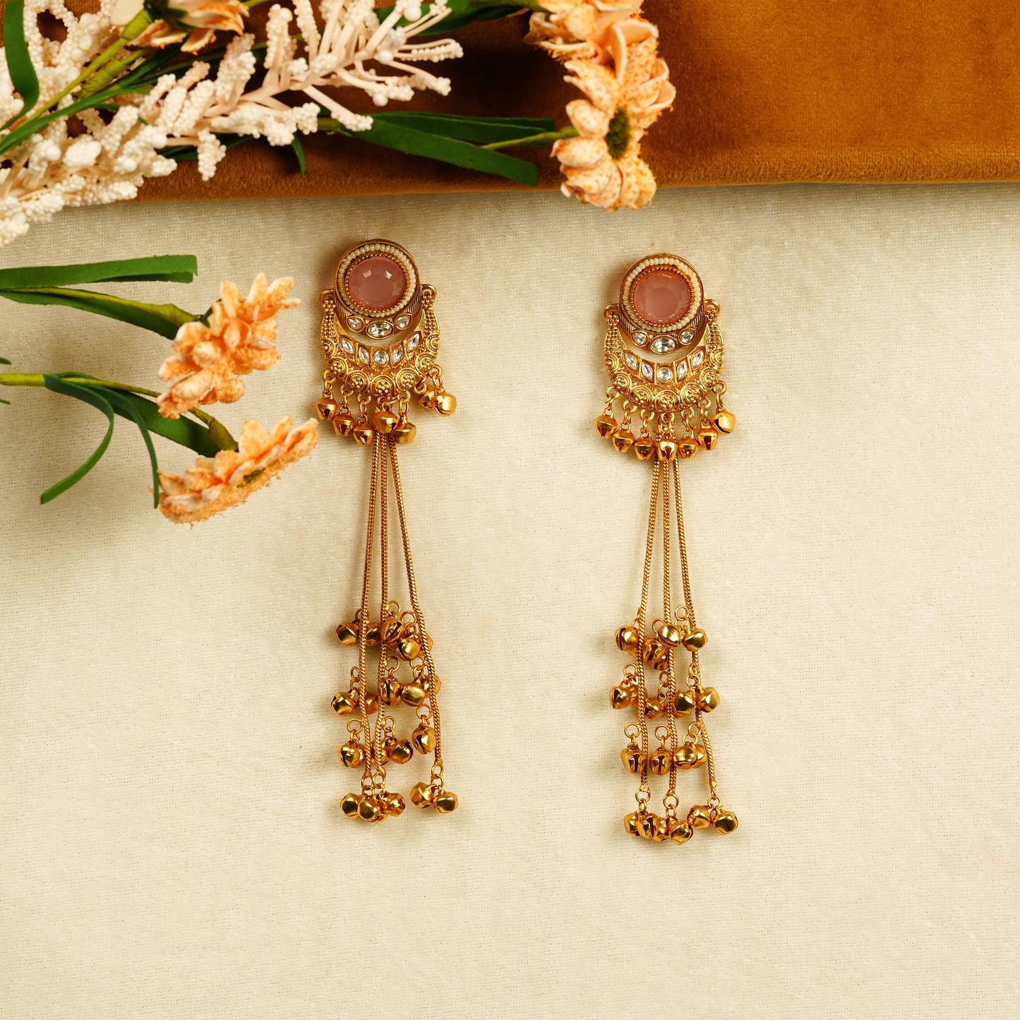 Aanura Gold Plated Chandrika Drop Earrings