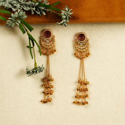 Aanura Gold Plated Chandrika Drop Earrings