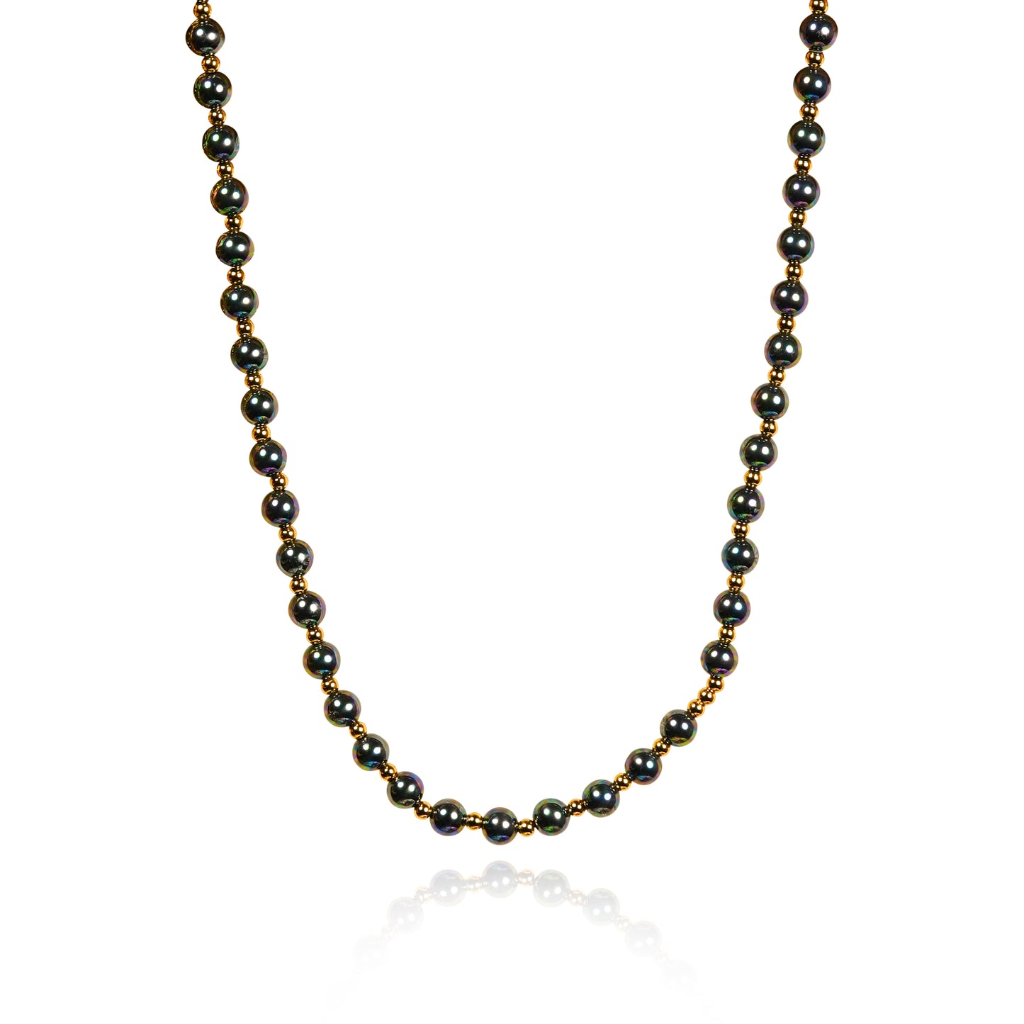 Aanura Gold Stainless Steel Beaded Necklace