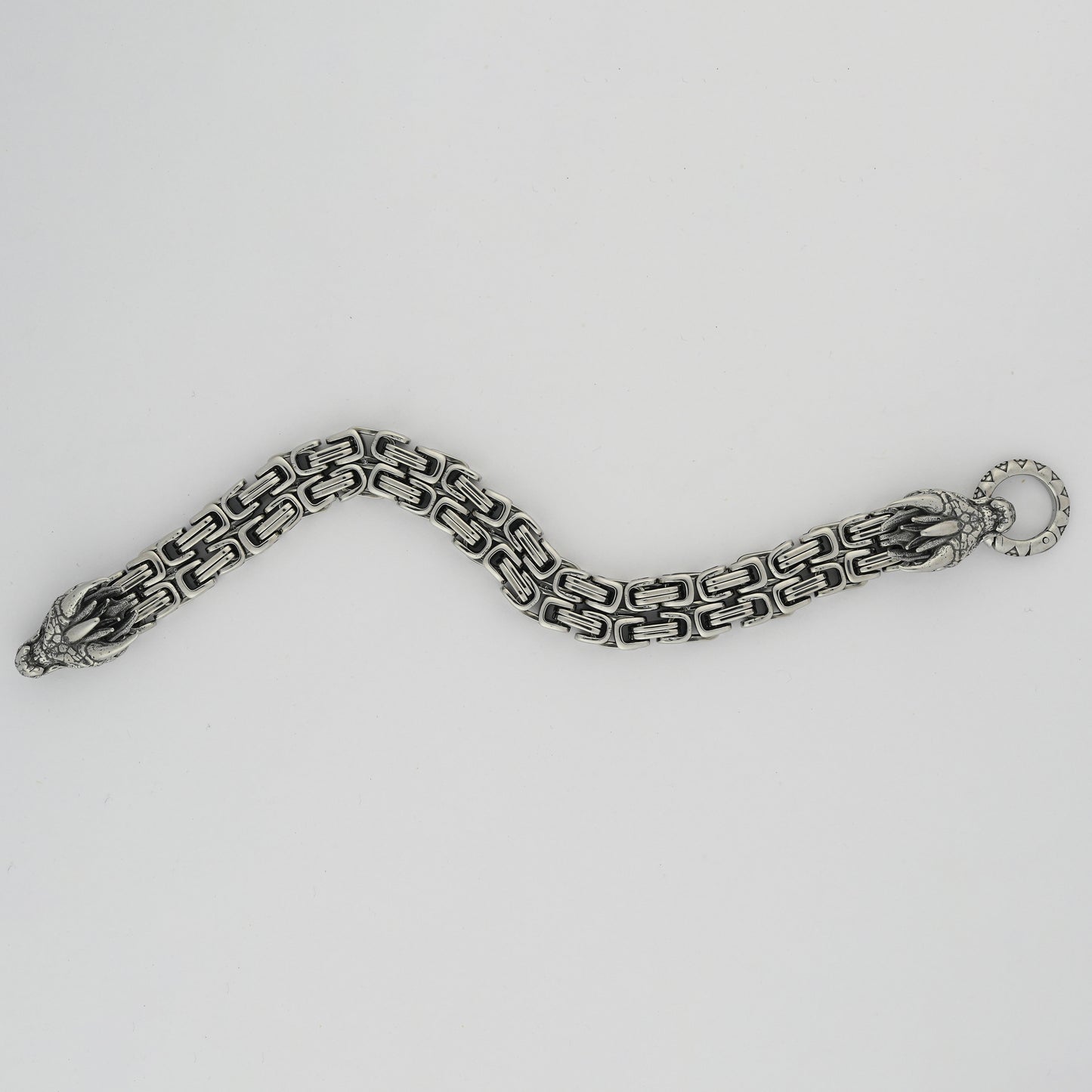 Aanura Silver Dragon Stainless Steel Bracelet For Men