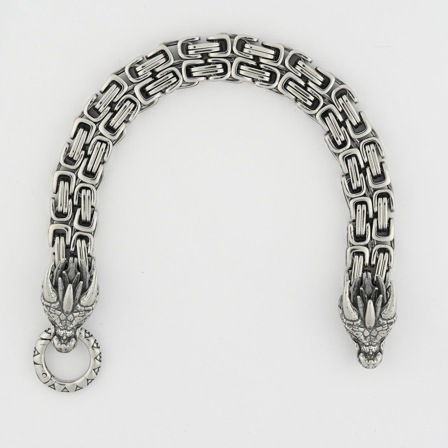 Aanura Silver Dragon Stainless Steel Bracelet For Men