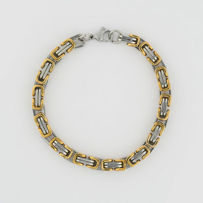 Aanura Dual-Tone Stainless Steel Bracelet For Men