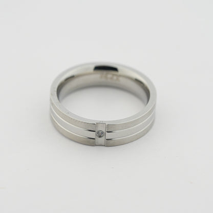 Aanura Silver-Tone Stainless Steel Ring For Men's