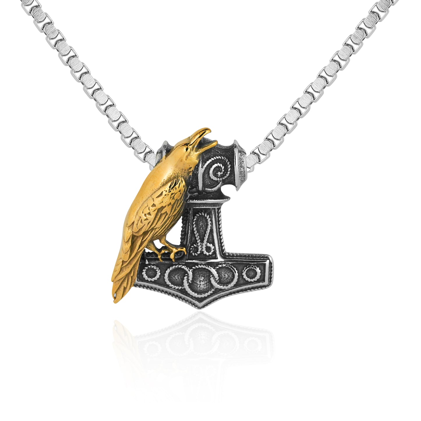 Aanura Dual-Tone Raven Hammer Chain For Men
