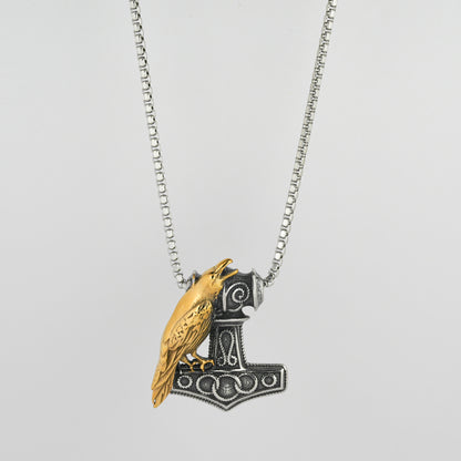 Aanura Dual-Tone Raven Hammer Chain For Men