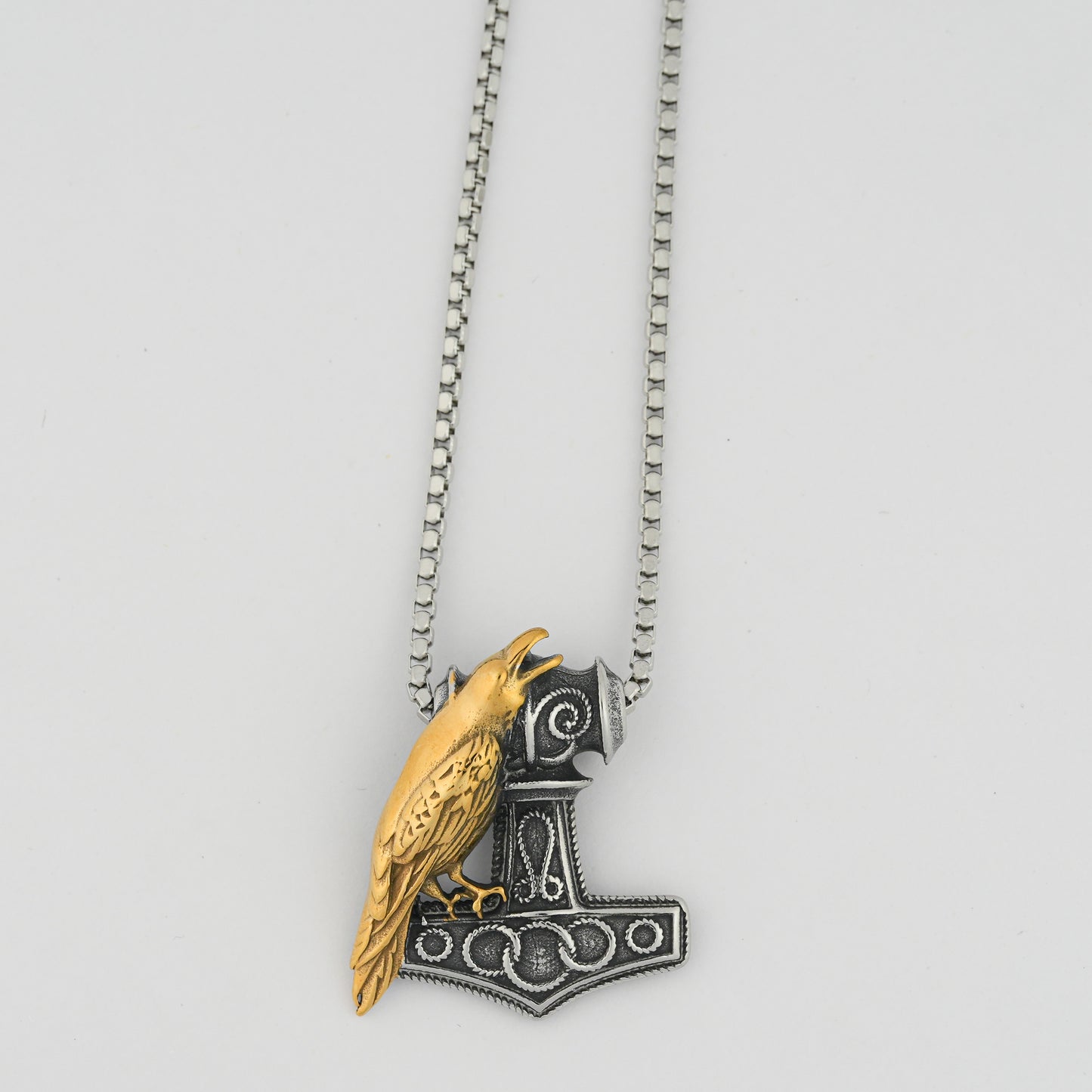 Aanura Dual-Tone Raven Hammer Chain For Men
