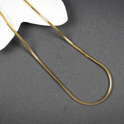 Aanura Gold Flat Chain Chain For Men