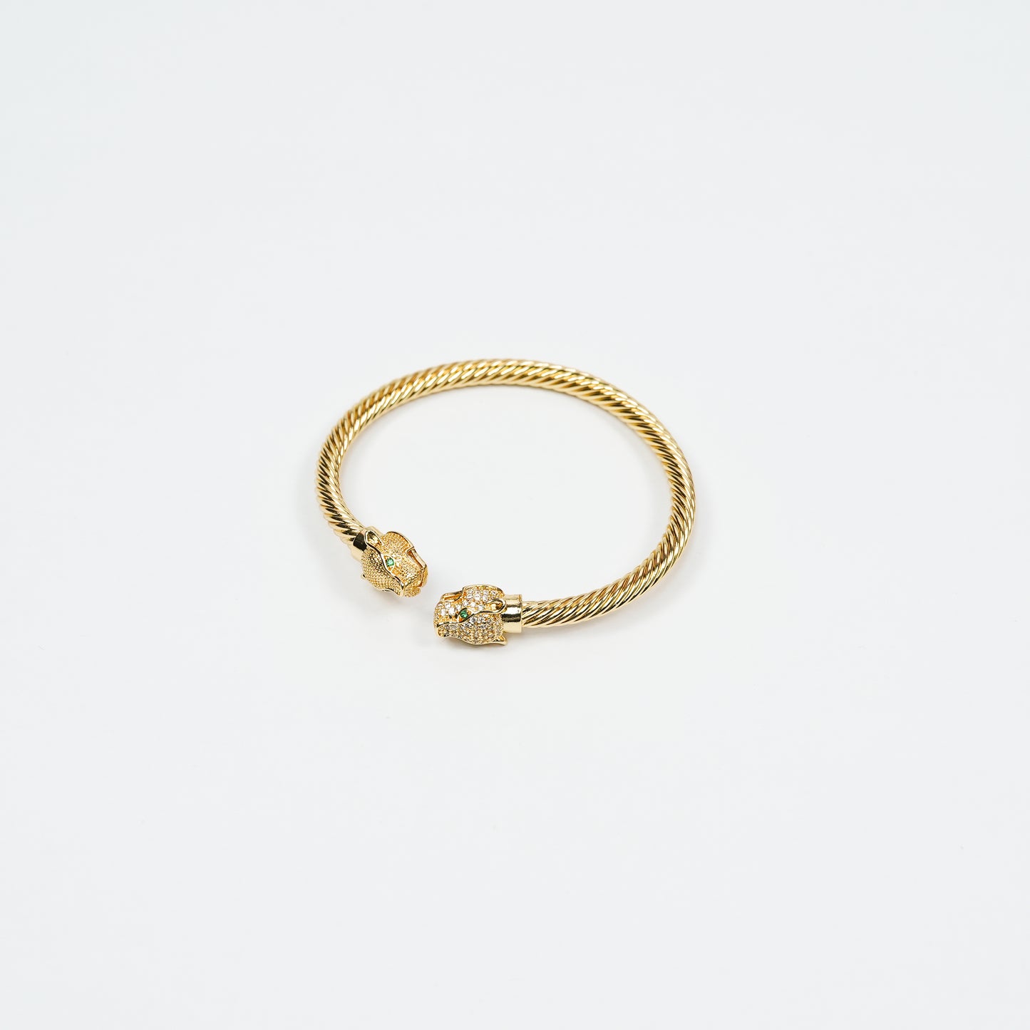 Aanura Twin Panther Rope C cuff Bracelet