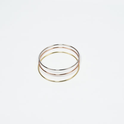 Aanura Trio Tone Minimal Slip-On Bracelet Set