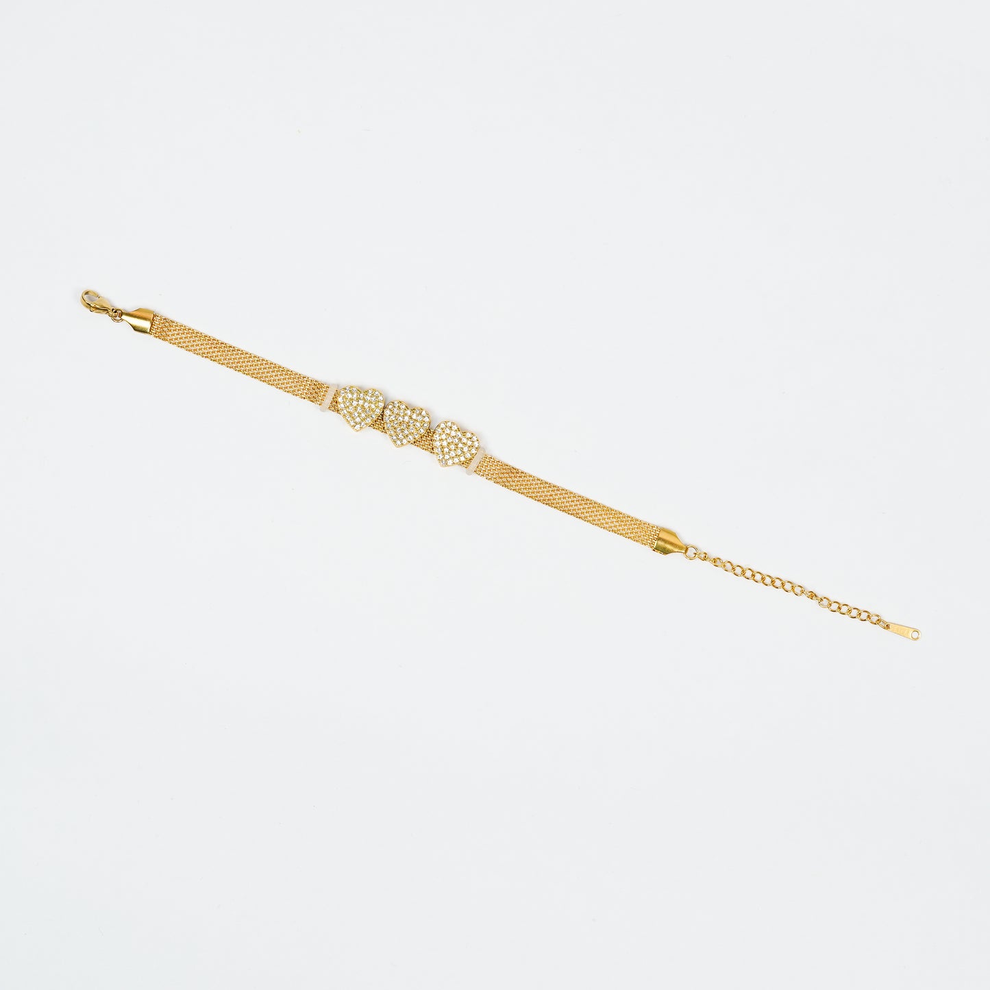 Aanura Triple Heart Mesh Adjustable Bracelet