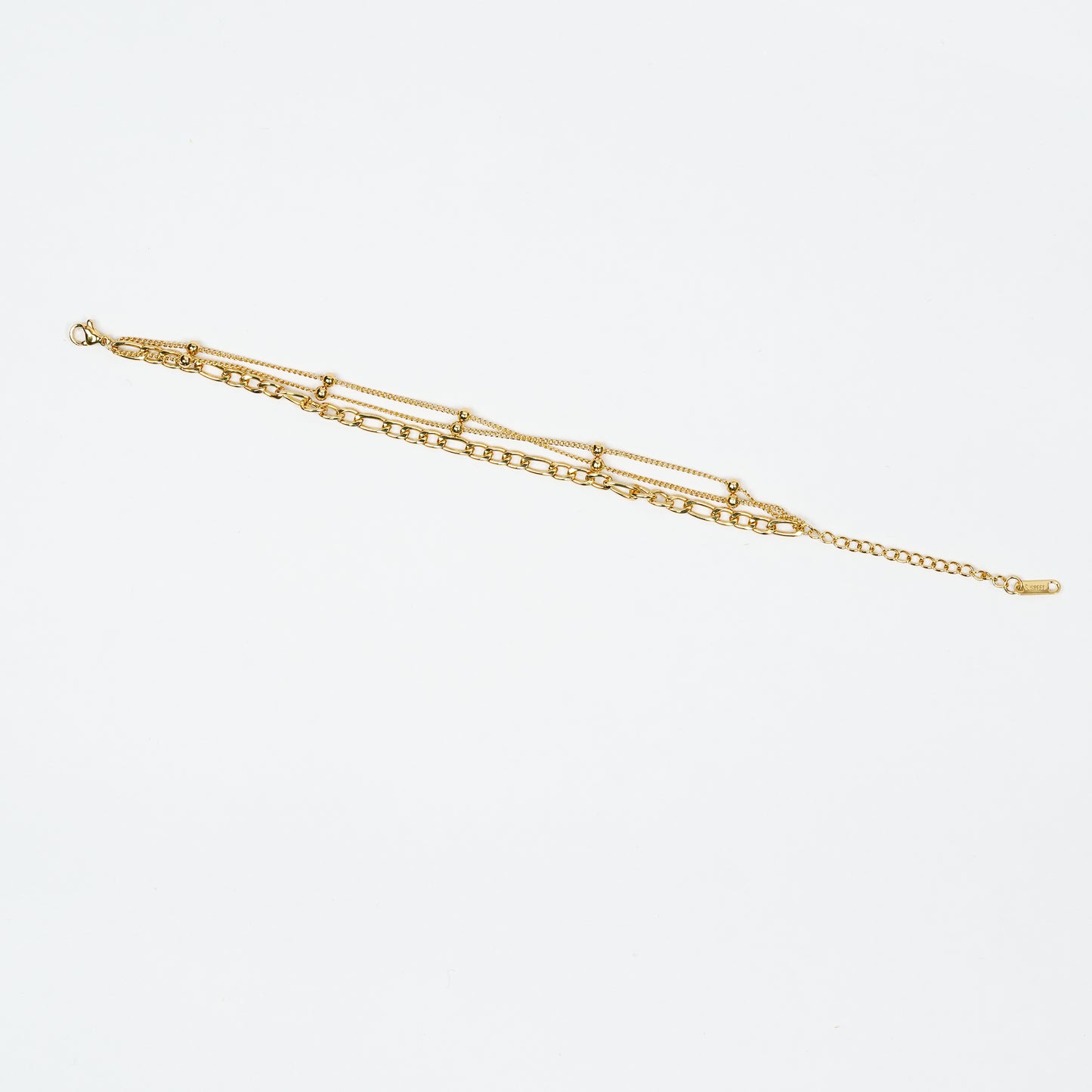 Aanura Layered Chain Gold Plated Bracelet