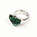 18K Gold Plated Heart Crystal Anti-Tarnish Waterproof Ring