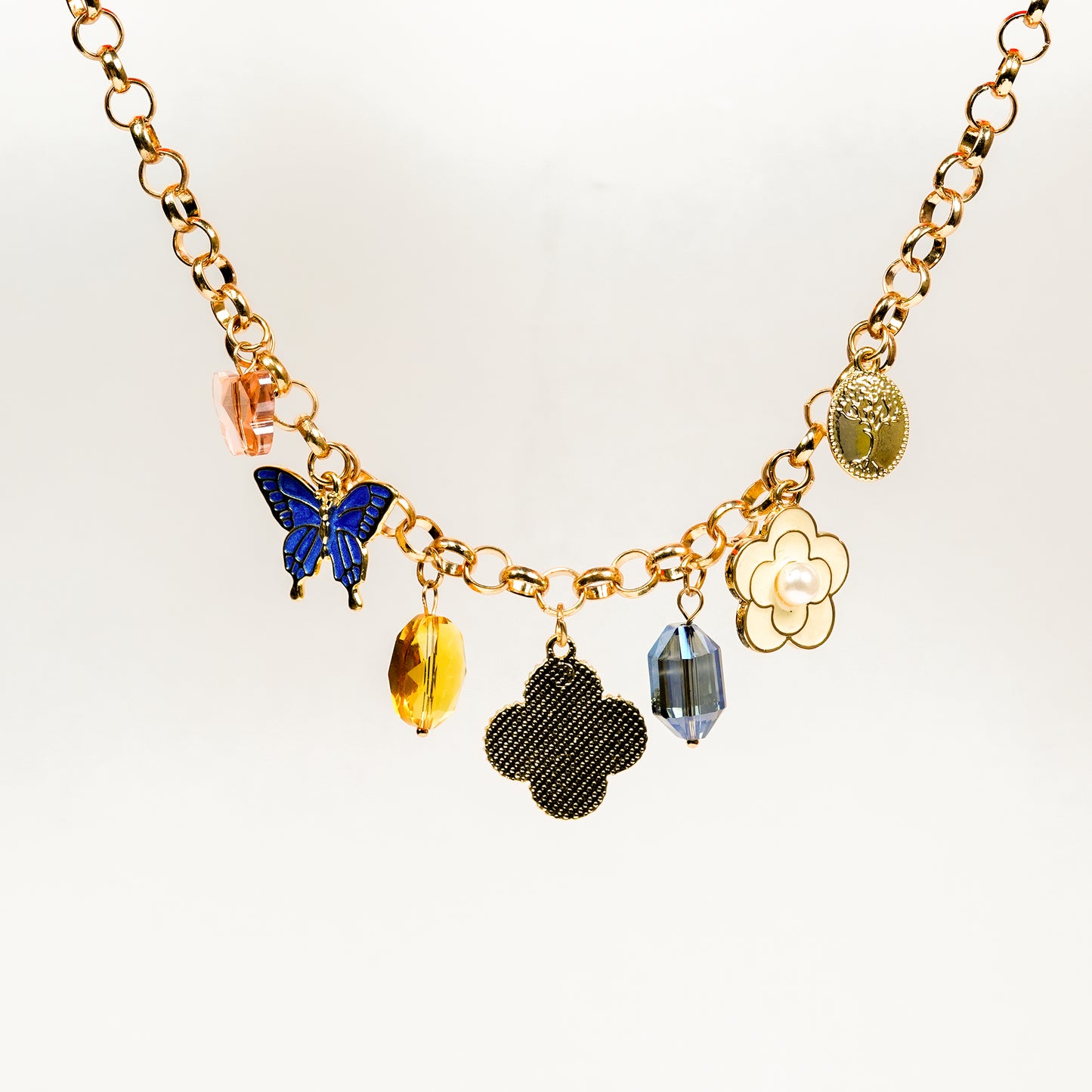 Aanura Charm Layered Statement Necklace