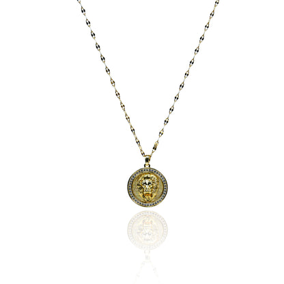 Aanura Coin Medallion Adjustable Necklace
