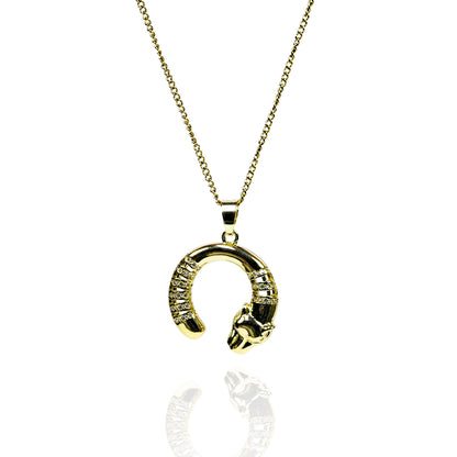 Aanura Crescent Embrace Pendant Necklace