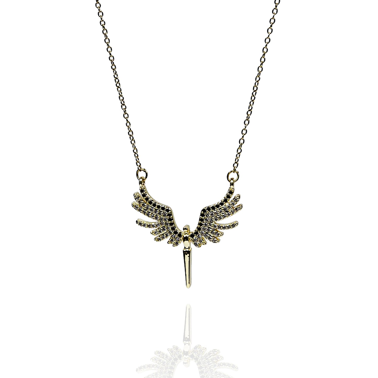 Aanura Winged Spark Pendant Necklace