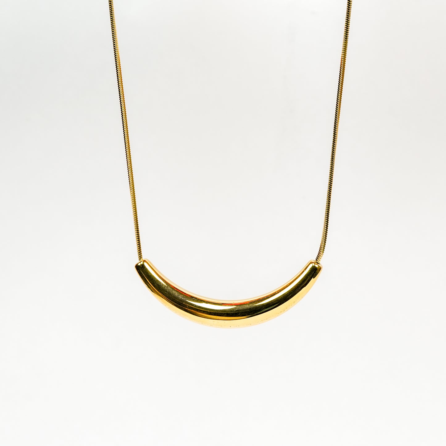 Aanura Curved Bar Statement Necklace
