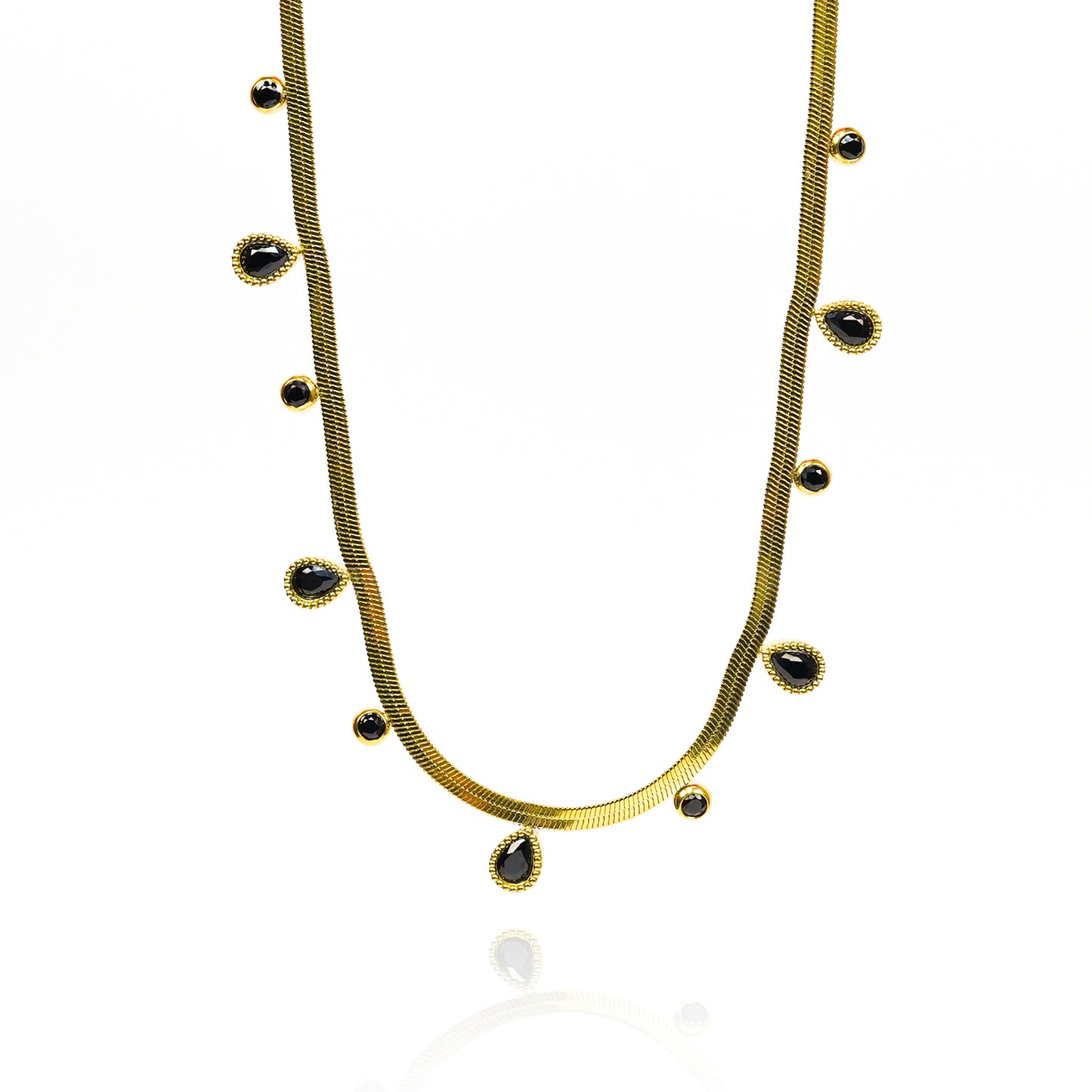 Aanura Drop Accent Minimal Necklace