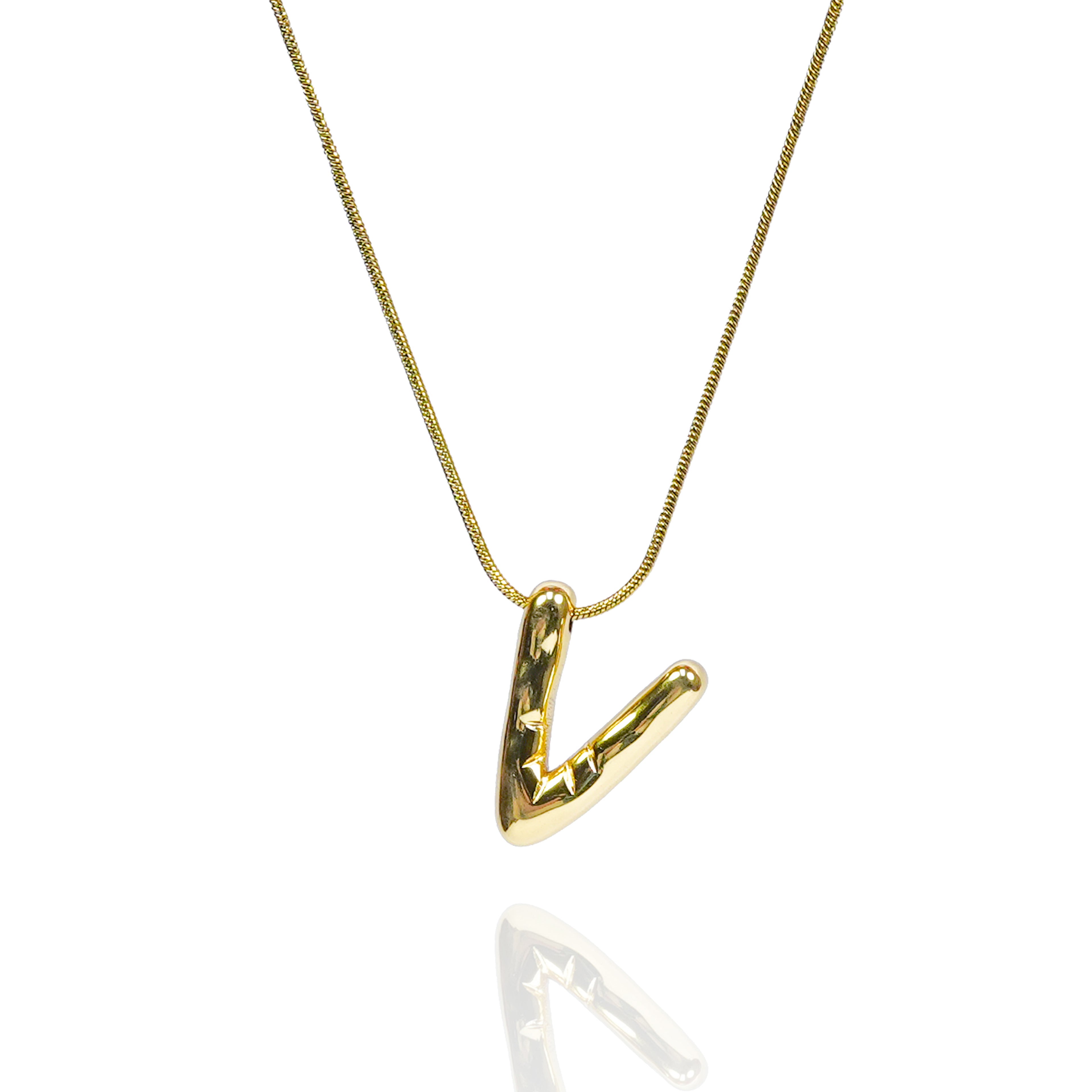 Aanura Sculpted V Pendant Necklace
