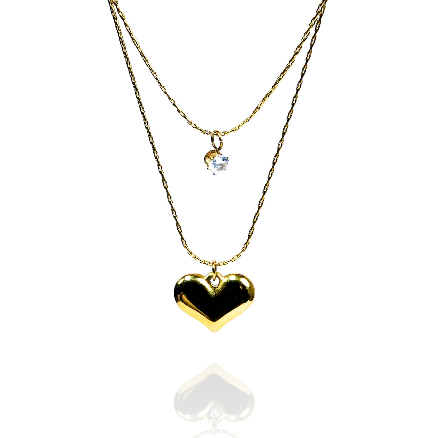 Aanura Dual Heart Layered Necklace