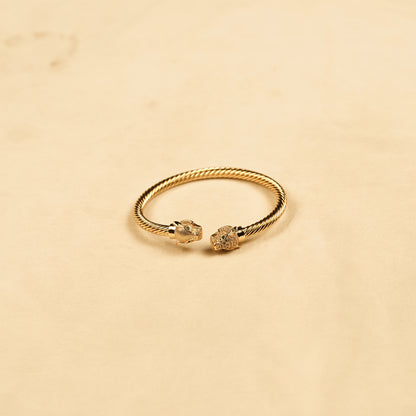 Aanura Twin Panther Rope C cuff Bracelet