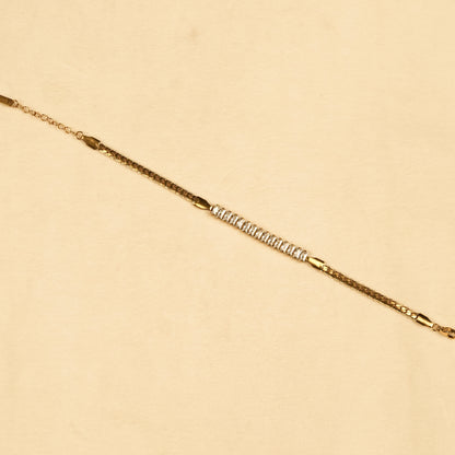 Aanura Linear Crystal Bar Adjustable Bracelet