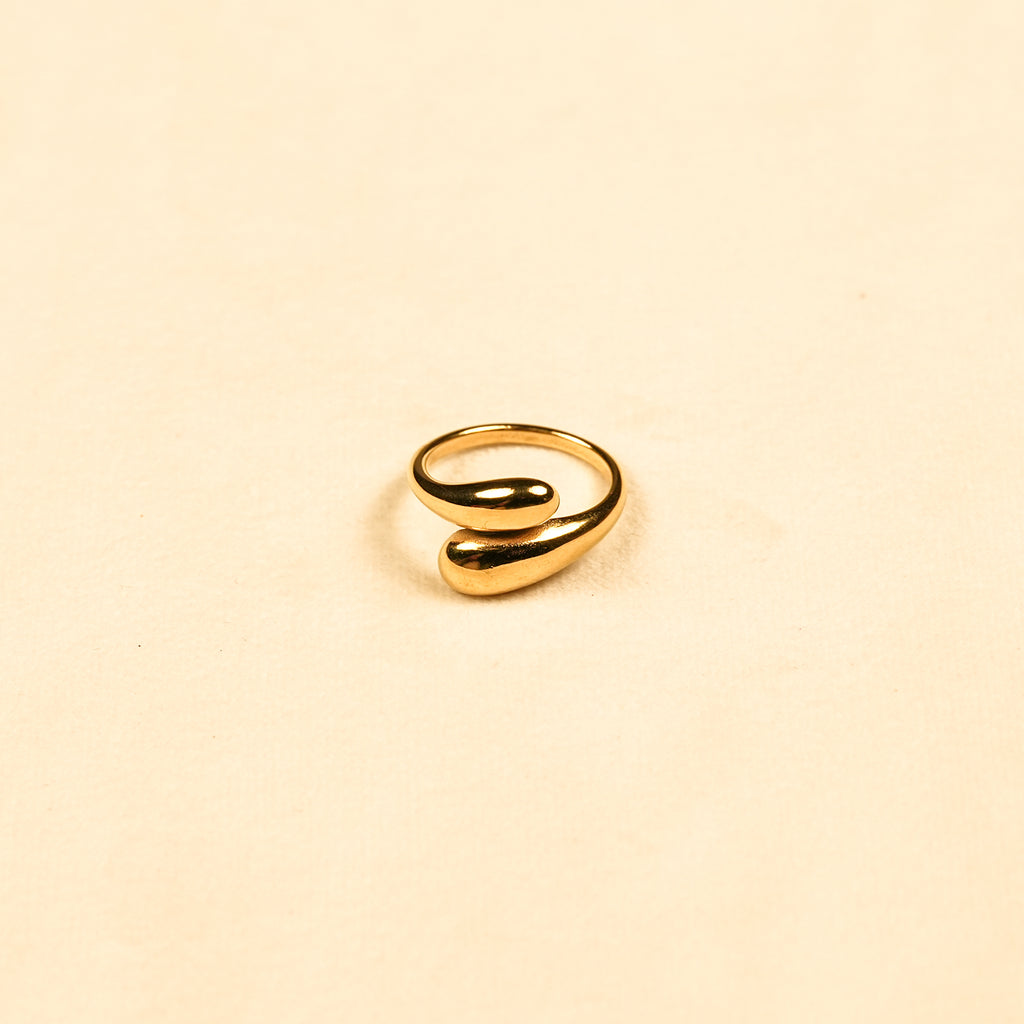 Aanura Fluid Curve Gold Statement Ring