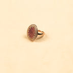 18K Gold Plated Oval Crystal Anti-Tarnish Waterproof Ring