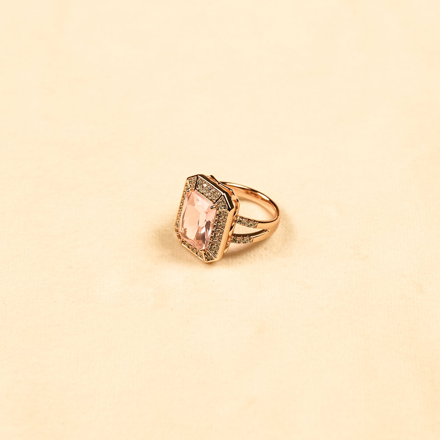 Aanura Gold Plated Geometric Statement Ring