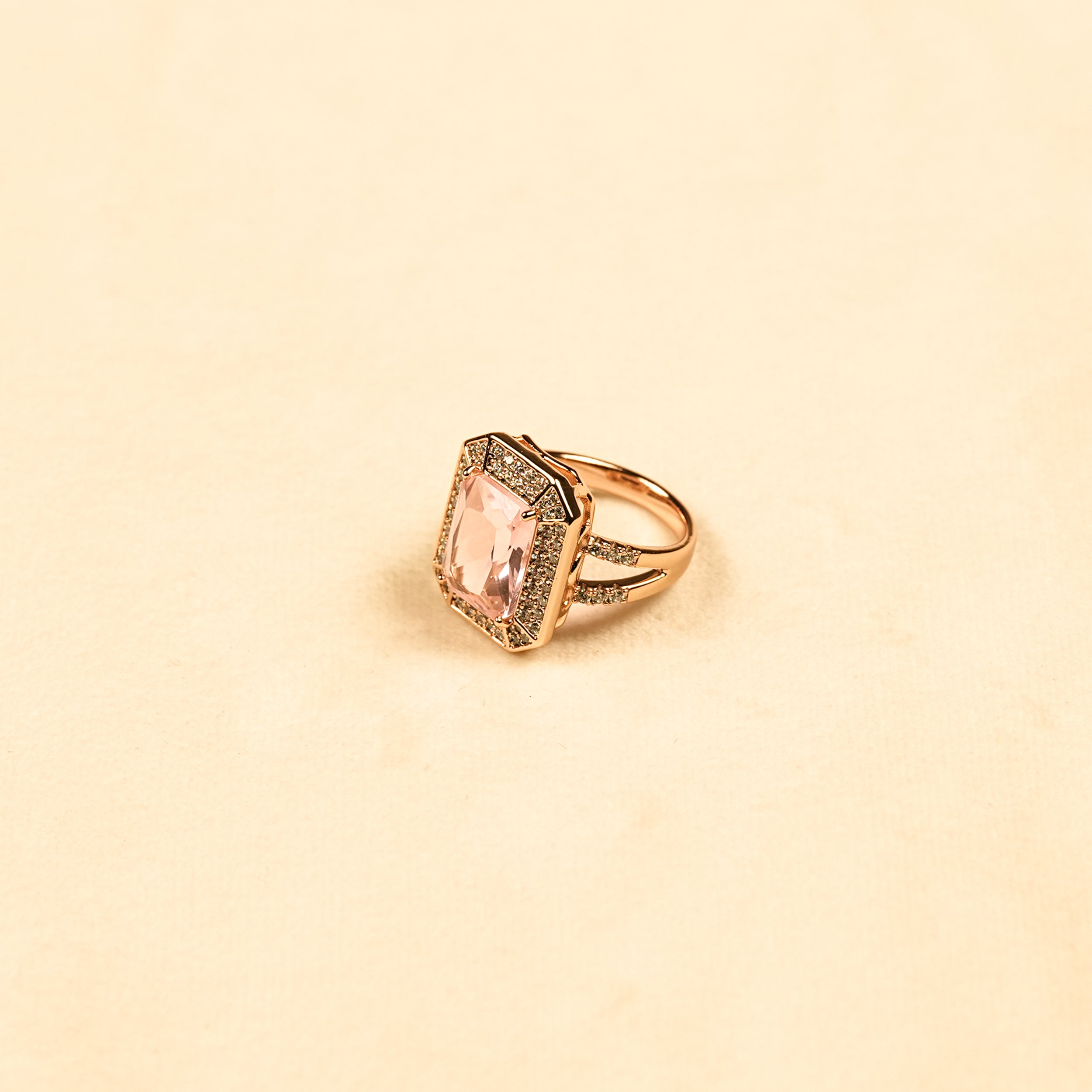 Aanura Gold Plated Geometric Statement Ring