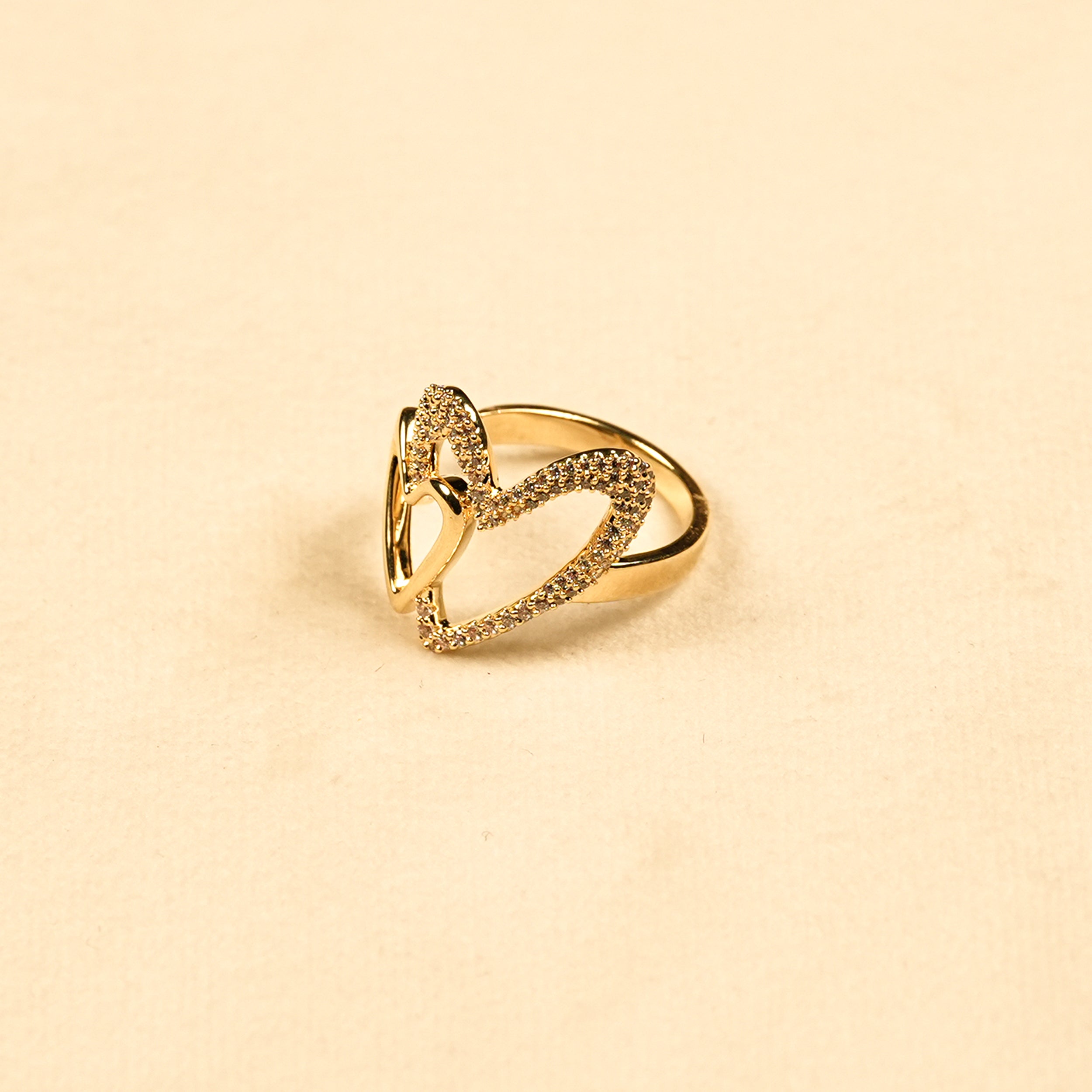 Aanura Crystal Interlinked Adjustable Ring