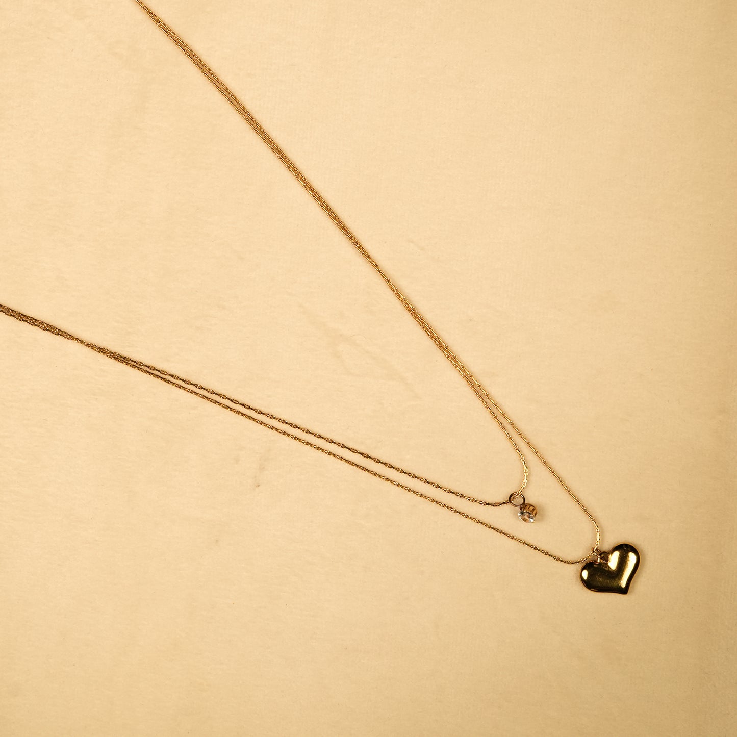 Aanura Dual Heart Layered Necklace