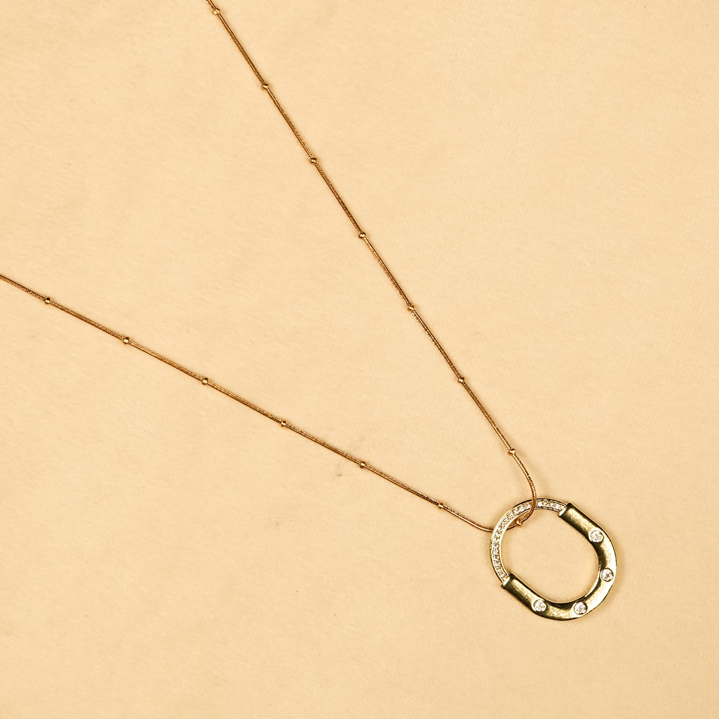 Aanura Interlocked Oval Pendant Necklace