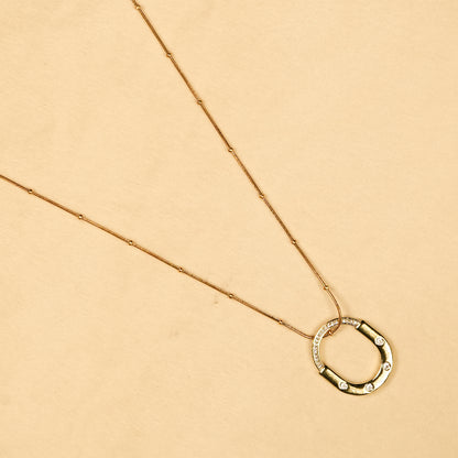 Aanura Interlocked Oval Pendant Necklace