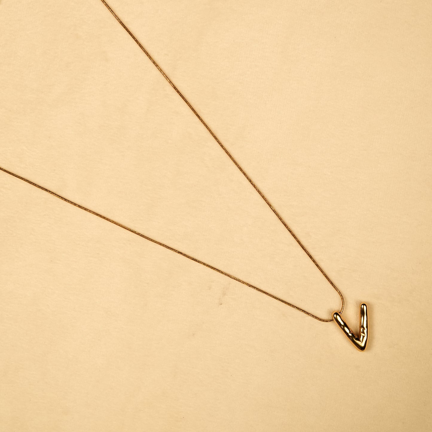 Aanura Sculpted V Pendant Necklace