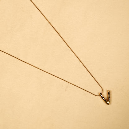Aanura Sculpted V Pendant Necklace