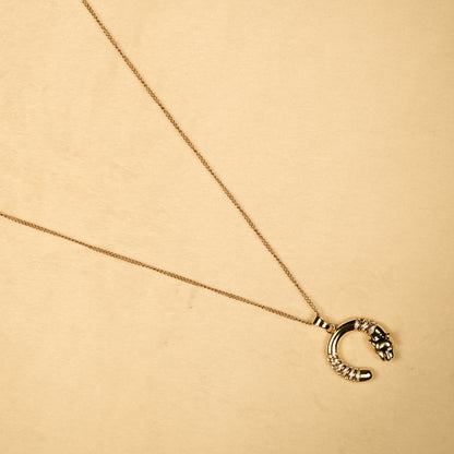Aanura Crescent Embrace Pendant Necklace