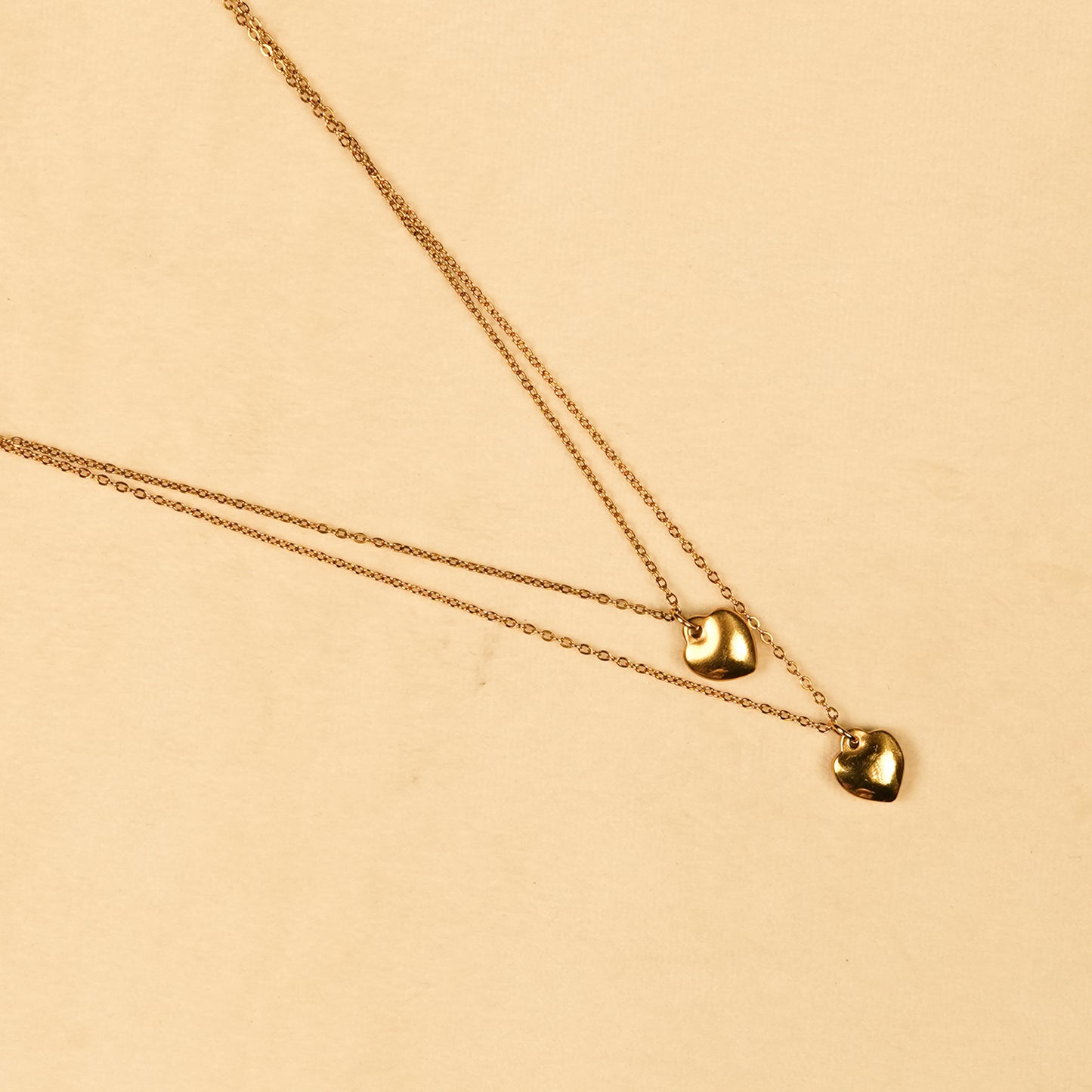 Aanura Twin Heart Layered Pendant Necklace