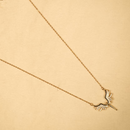 Aanura Winged Spark Pendant Necklace
