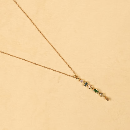 Aanura Navira Multi-Stone Linear Drop Necklace
