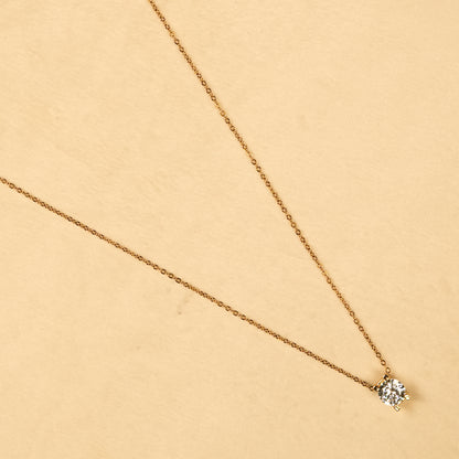 Aanura Classic Solitaire Pendant Necklace