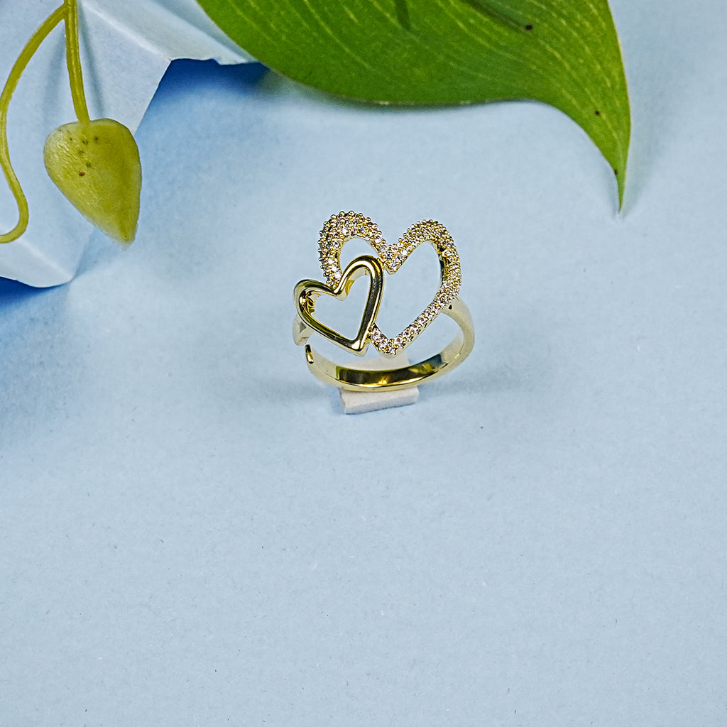 Aanura Crystal Interlinked Adjustable Ring